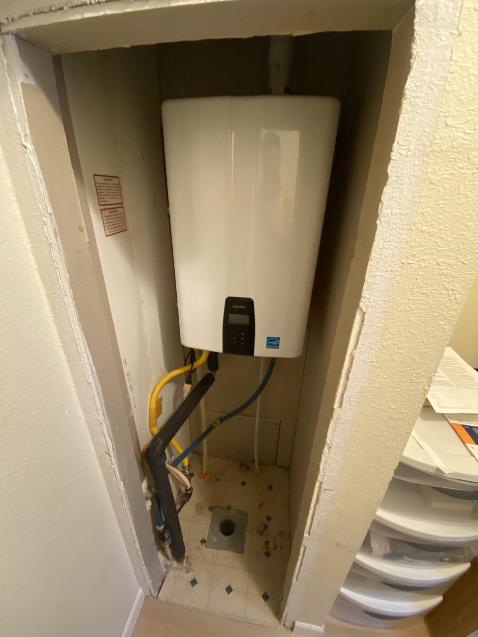 Tankless water heater installation in Bellevue, Washington